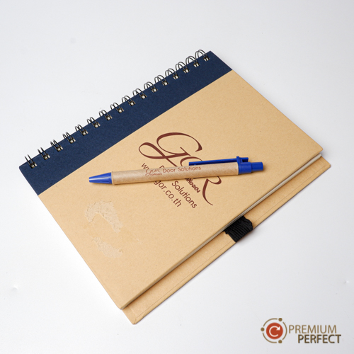 สมุดโน๊ตและปากกา Recycle