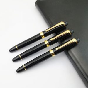ปากกาโลหะ สีดำ รุ่น PM007-5 | โรงงานผลิตปากกาพร้อมสกรีนโลโก้ - PEN-PERFECT ปากกาโลหะ