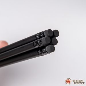 AOF_5037 | โรงงานผลิตปากกาพร้อมสกรีนโลโก้ - PEN-PERFECT ดินสอไม้หกเหลี่ยม สีดำ
