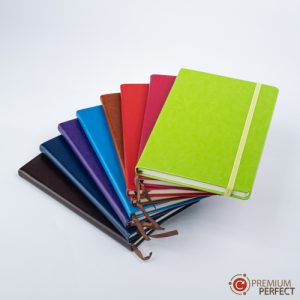 สมุดโน้ต ปกหนังมีสายคาด ขนาด A5 สีต่างๆ