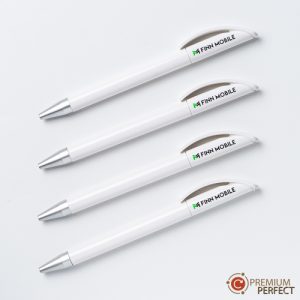ผลงาน ปากกาพลาสติก FINN MOBILE | โรงงานผลิตปากกาพร้อมสกรีนโลโก้ - PEN-PERFECT ผลงาน ปากกาพลาสติก FINN MOBILE