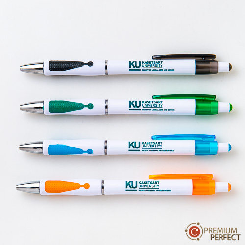 ผลงาน ปากกาพลาสติก KU KASETSART UNIVERSITY