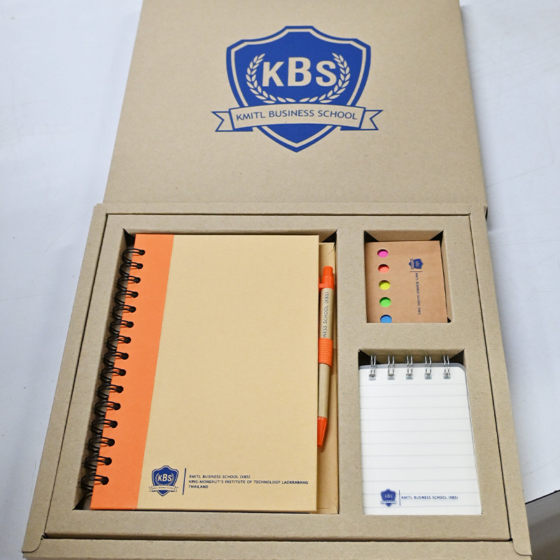 ผลงาน Gift Set สมุดโน้ต สกรีนโลโก้ KBS